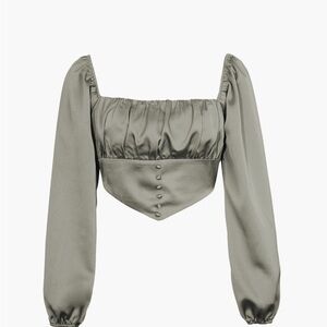 Micas Elegant Olive Green Women's Top